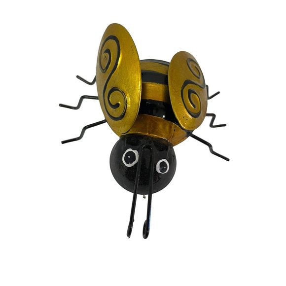 Bumble Bee Metal Table Art Bees 3 Sculpture Indoor Outdoor Decor 2", 3" and 4" - Picture 4 of 11